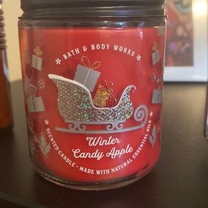 Winter Candy Apple Candle
